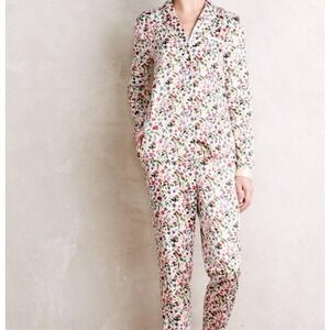 Anthropologie X Eloise Womens‎ XS/S Sweet Dreams Silky Poly Floral Pajamas Set